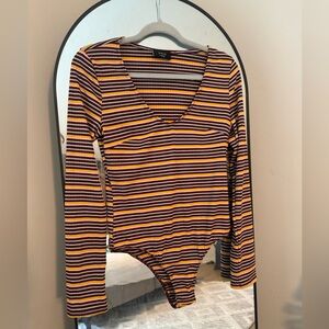 Vici striped bodysuit